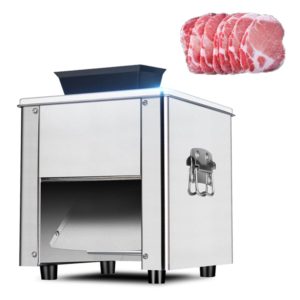 Electric Meat Slicer Machine 110V - Compact Desktop Meat Cutter for Slicing, Shredding & Cutting (10mm Thickness) - Perfect for Delis, Home Kitchens & Food Prep