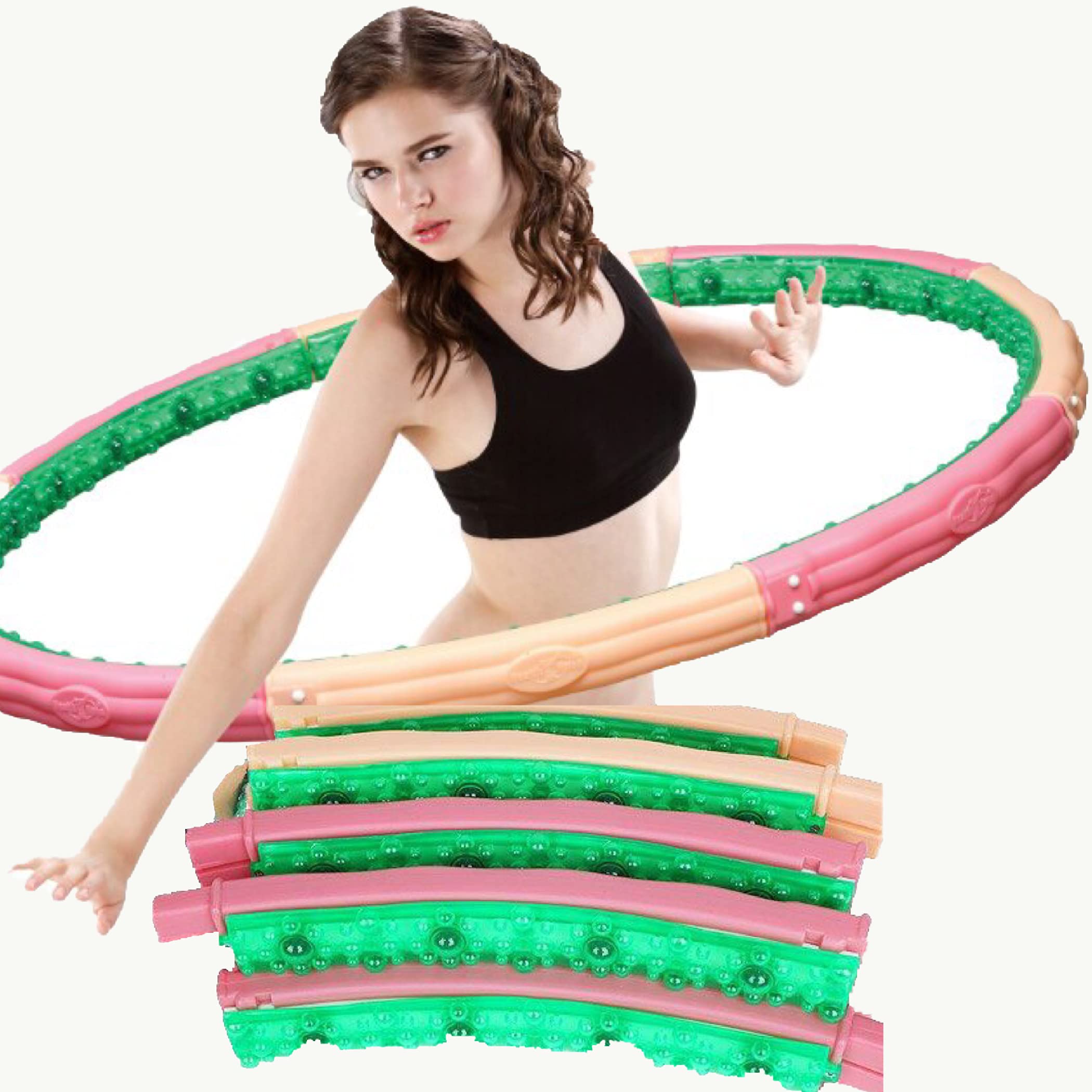 3.1kg Weighted Exercise Hula Hoop for Adults - Advanced Fitness Workout for Core Strength & Weight Loss - Perfect for Home Gym, Outdoor Training & Toning