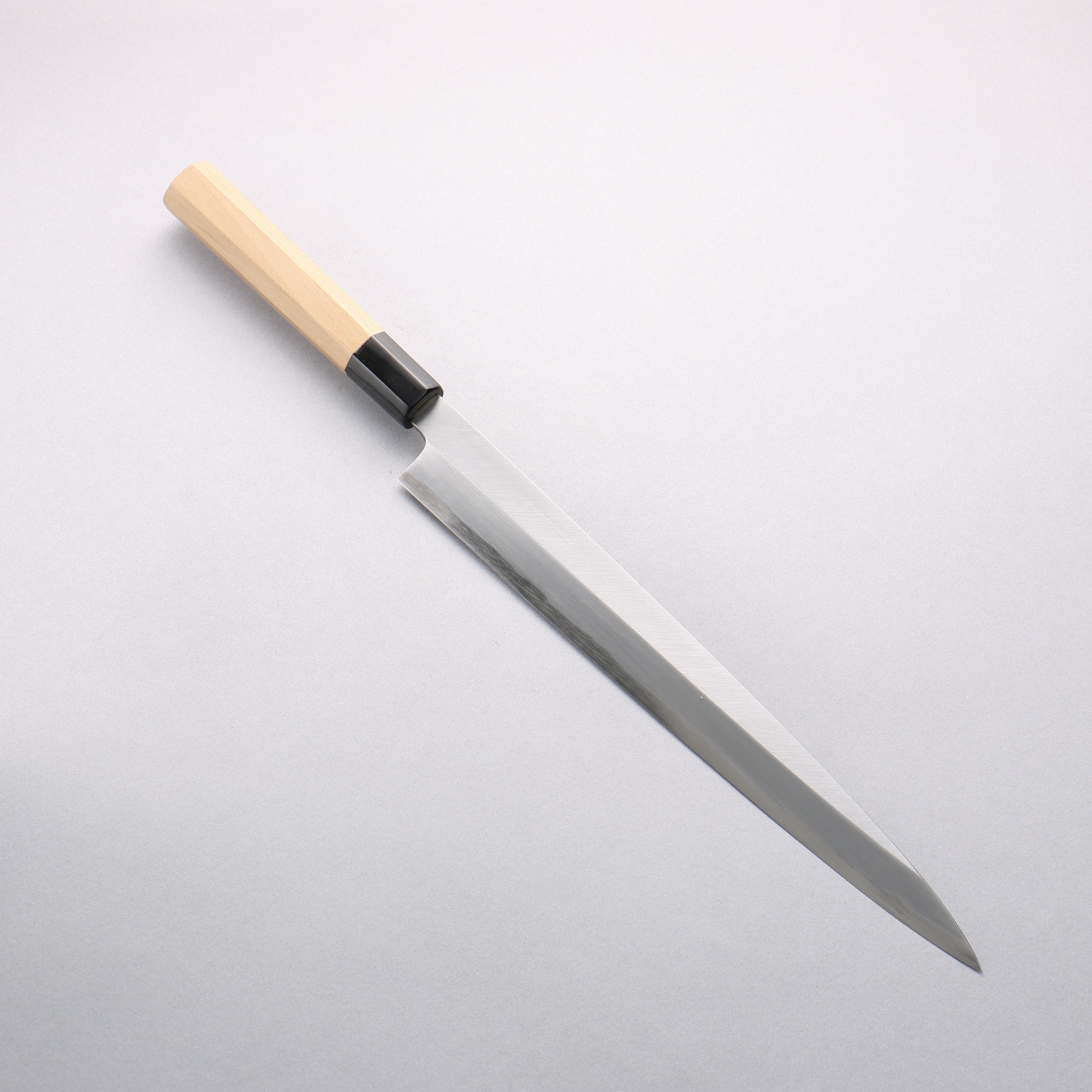 Minamoto Akitada Blue Steel No.2 Yanagiba Sushi Knife 300mm - Magnolia Wood Handle with Water Buffalo Horn Ferrule - Professional Japanese Sashimi & Sushi Chef Knife for Precision Cutting