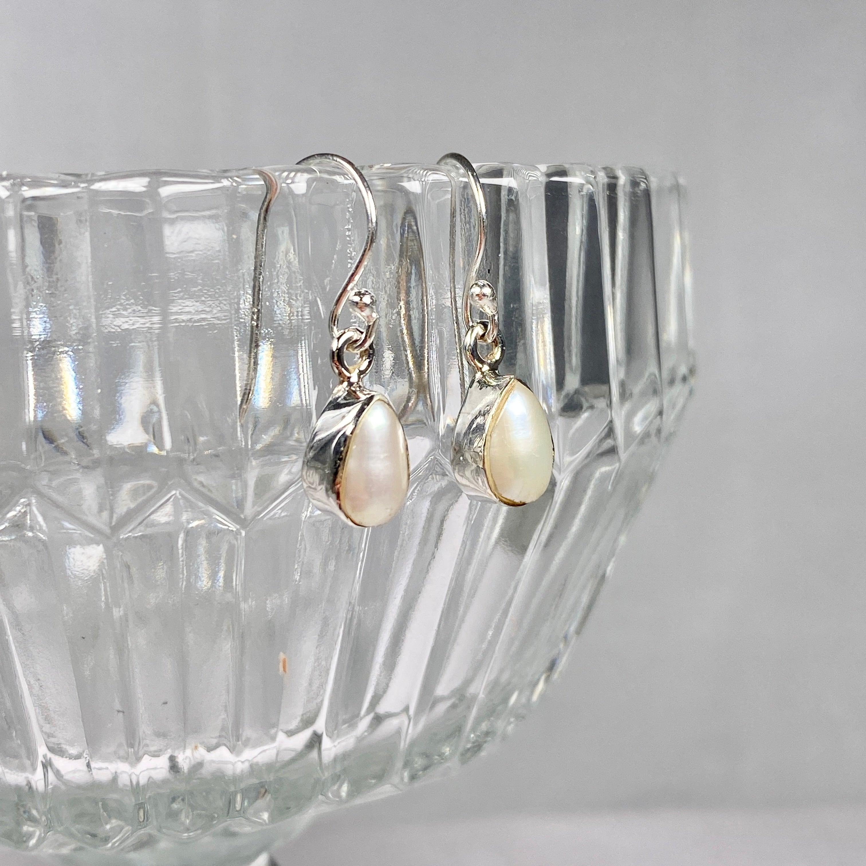 Elegant Pearl Petite Teardrop Earrings R2363 PLD - Perfect for Weddings, Parties & Special Occasions