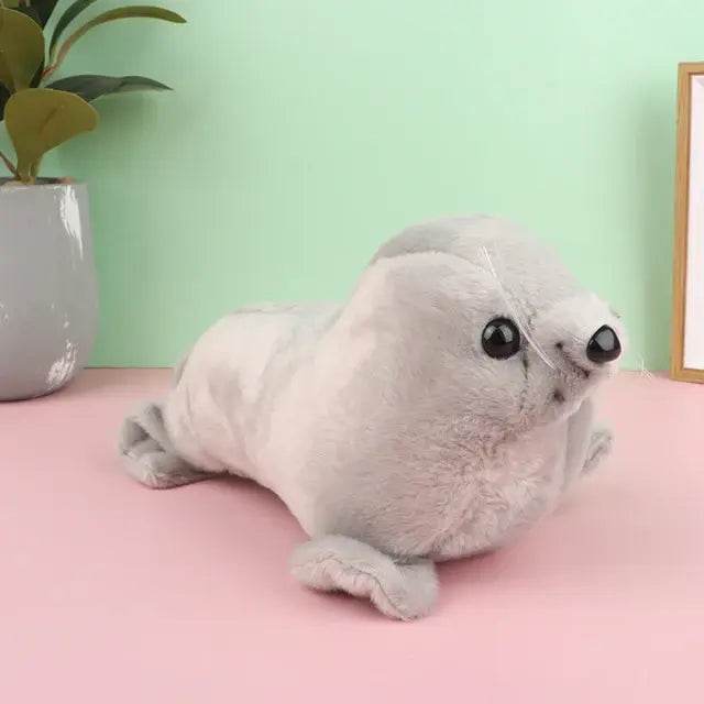 Adorable Kawaii Baby Seal Plush Toy - Soft Stuffed Animal for Kids, Gifts, Nursery Decor & Cuddling