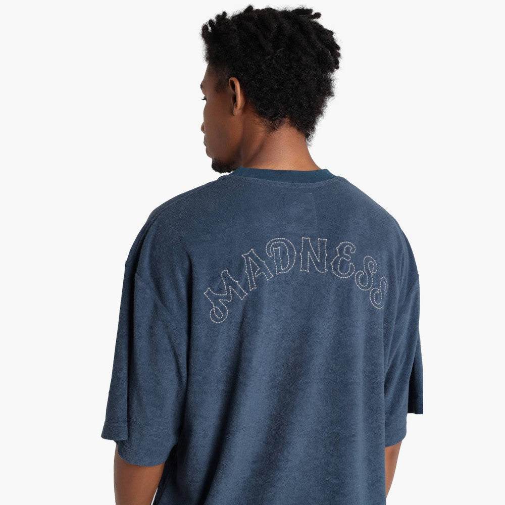 Madness Embroidery CVC Terry Tee Navy - Soft & Comfortable Short Sleeve T-Shirt for Men | Perfect for Casual Wear, Street Style & Everyday Outfits