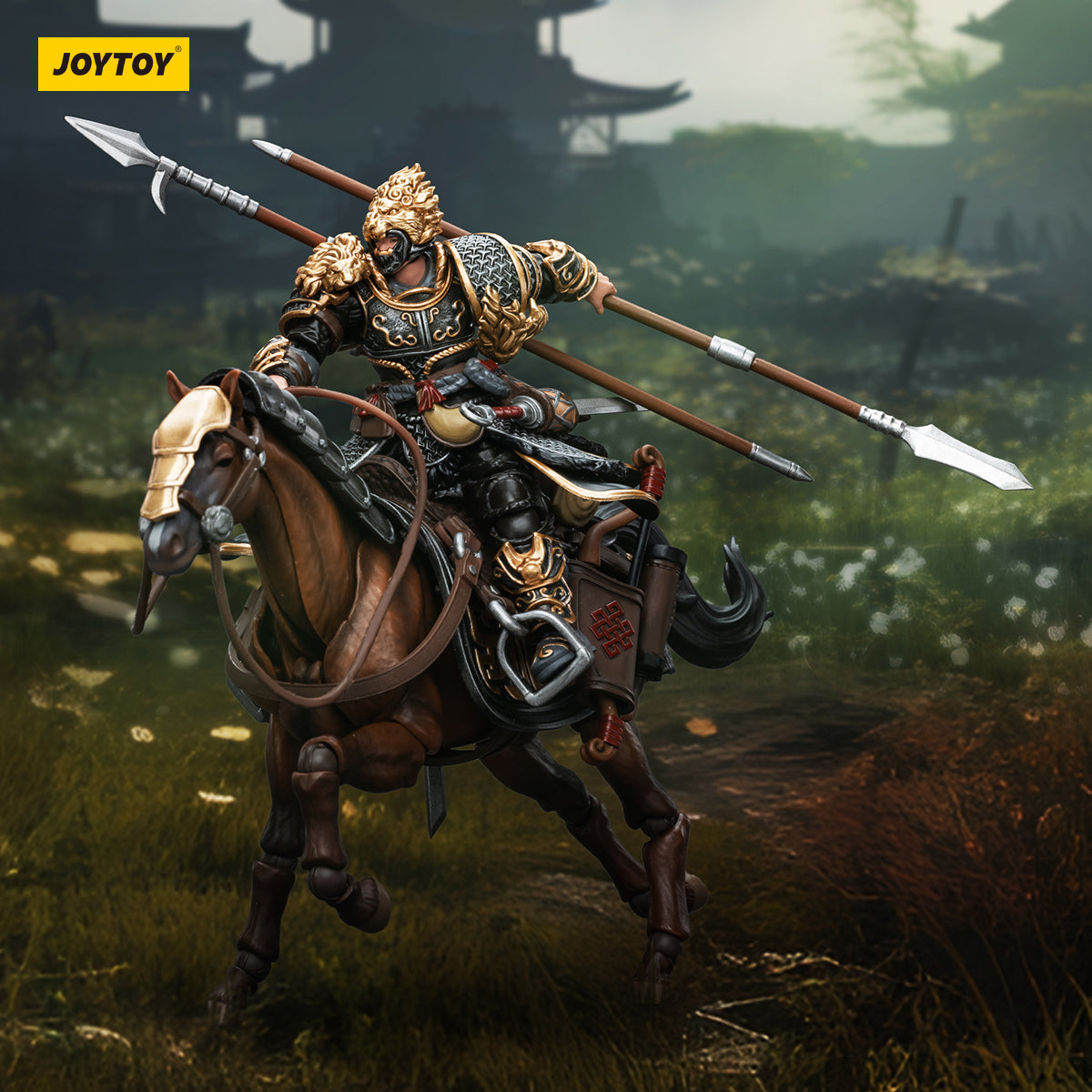 1/18 JOYTOY 3.75 Inch Action Figure - Dark Source JiangHu Northern Hanland Empire Heavy Cavalry & Armored Horse Collectible Toy for Display, Diorama, and Wargaming Scenes
