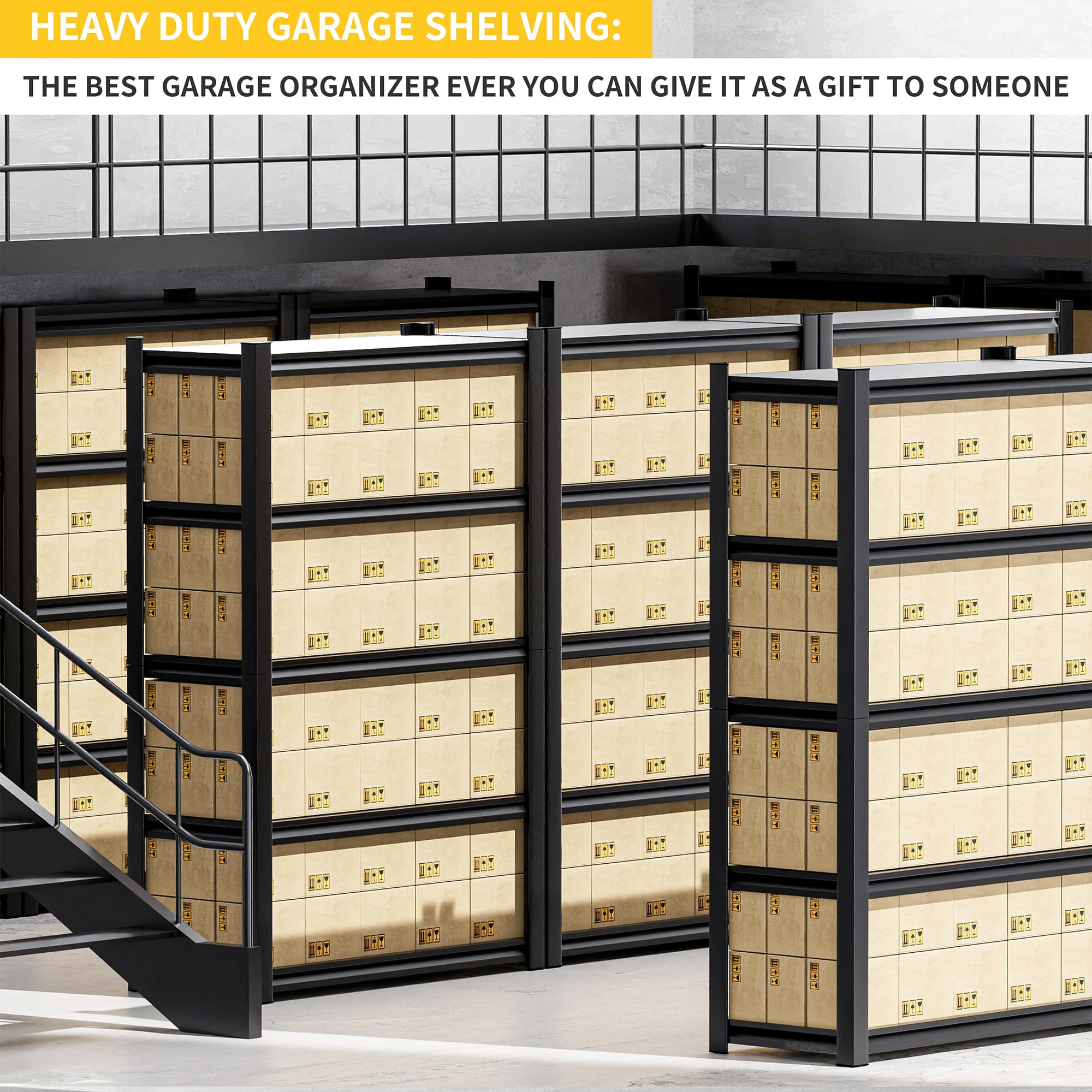 Heavy Duty 5-Tier Garage Shelving Unit, 78