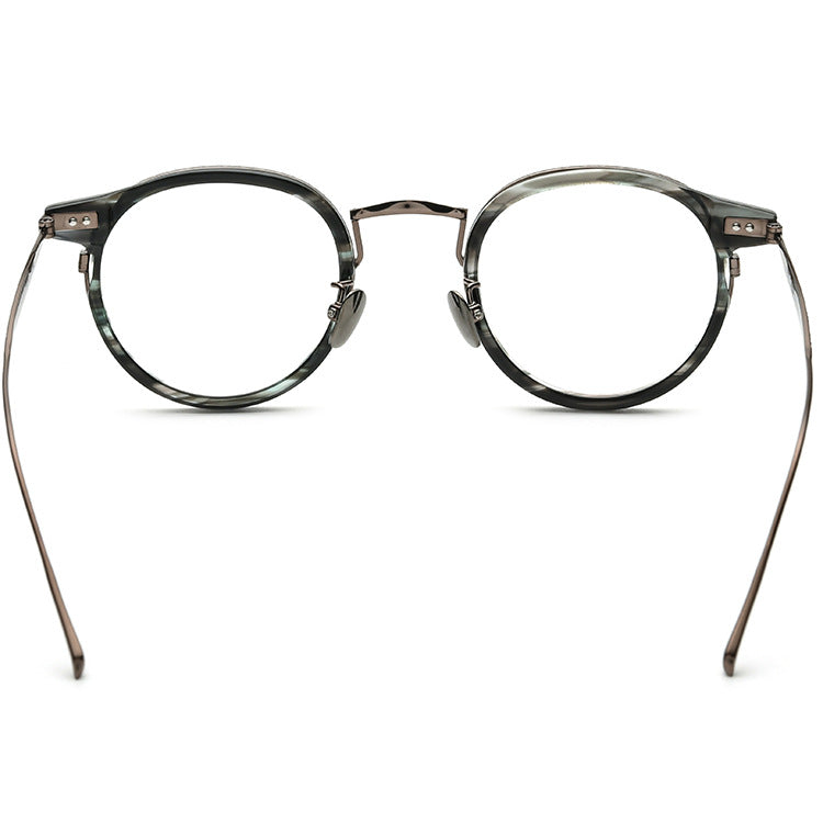 Zorin Acetate Round Glasses Frames for Men & Women - Lightweight Retro Eyewear with Spring Hinges - Perfect for Reading, Computer Use & Fashion Accessories