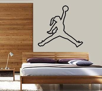 Air Jordan Vinyl Wall Decal - Basketball Themed Room Decor for Kids & Teens - Perfect for Bedroom, Game Room & Dorm Stickers