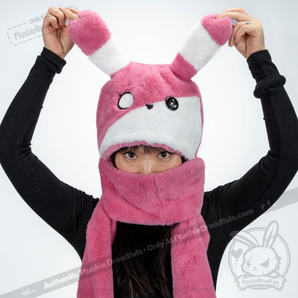 Scoodie Dreadful BPD Rabbit Scarf Hoodie - Cozy Animal Print Pullover for Women | Perfect for Winter Fashion, Outdoor Activities & Mental Health Awareness