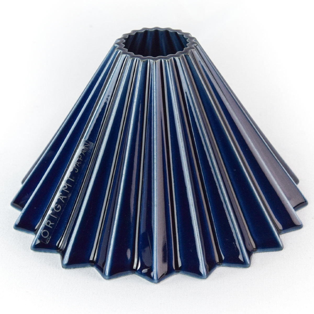 ORIGAMI Coffee Dripper - Navy Blue Ceramic Pour Over Coffee Maker for Specialty Brewing | Perfect for Home, Office & Camping Coffee Lovers