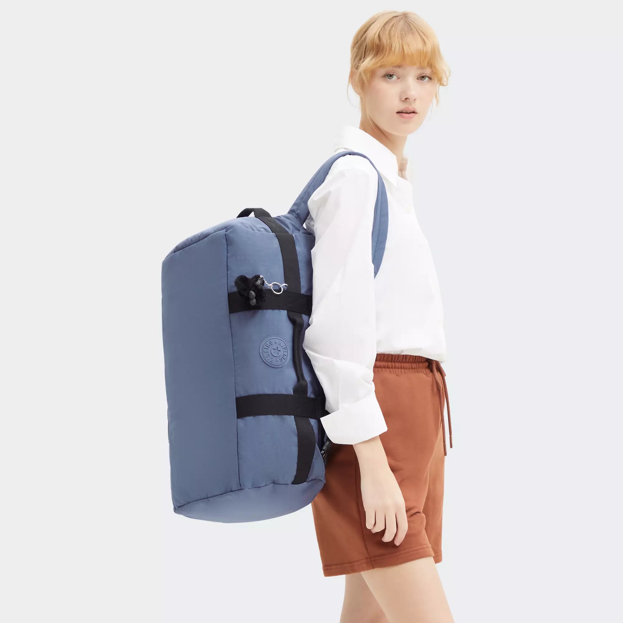 Kipling Jonis Small Laptop Duffle Backpack - Lightweight Water-Resistant Travel Bag for Women & Men, Perfect for Work, School & Gym (Blue Lover)