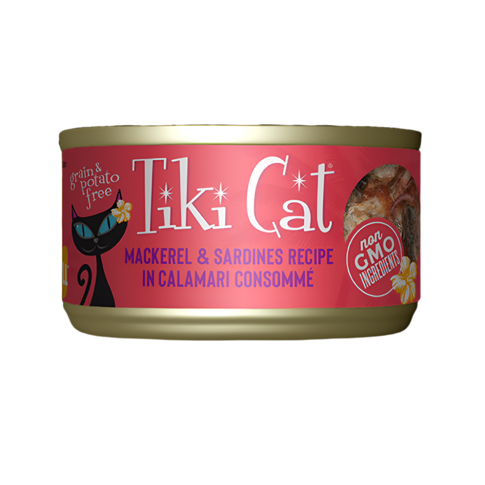 Premium Grilled Mackerel & Sardines Cat Food - Grain-Free, High Protein Wet Cat Food for Adult & Senior Cats - Perfect for Indoor Cats & Picky Eaters - Great for Mealtime, Training Treats & Weight Management