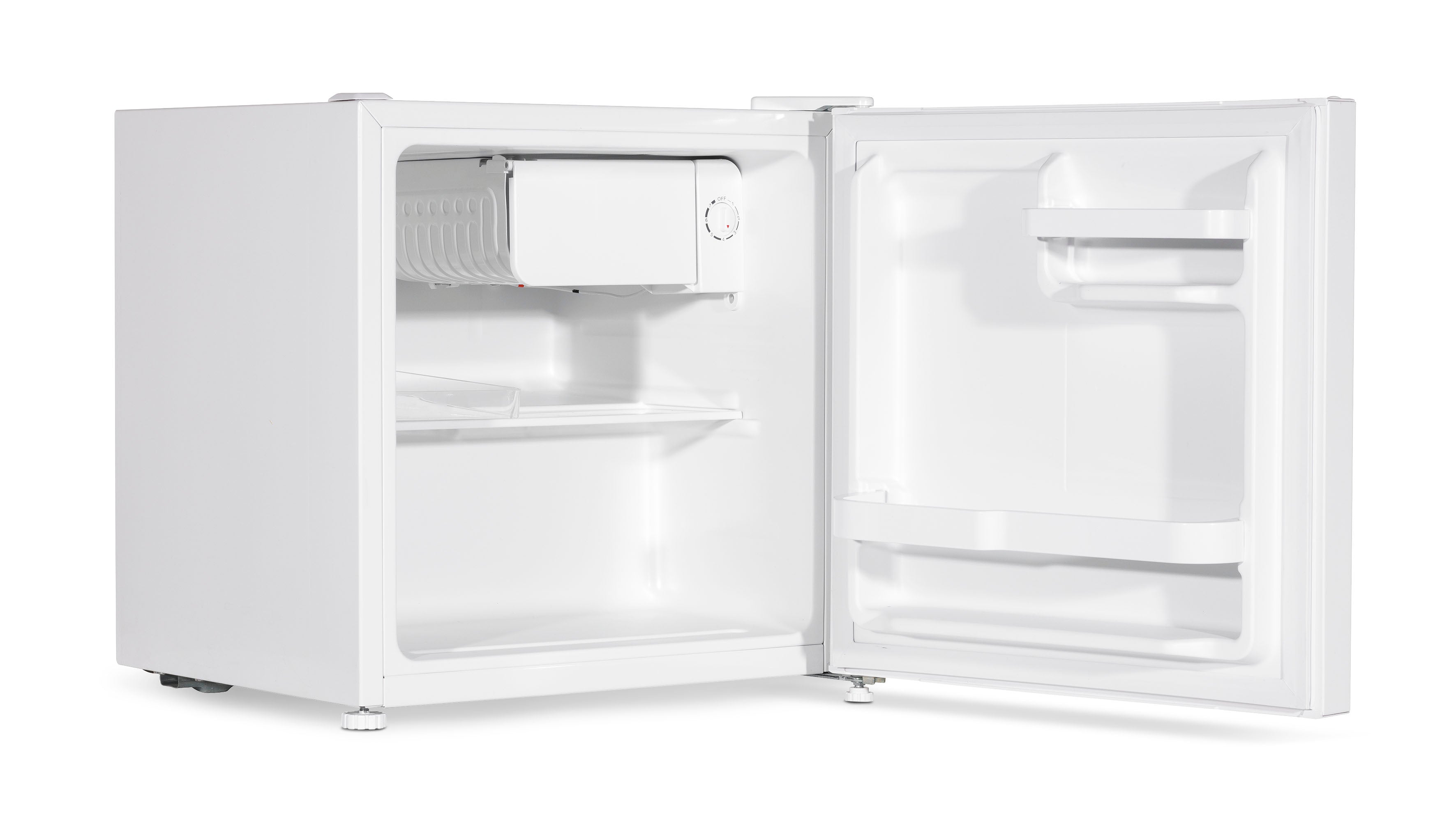 Baridi 46L Mini Fridge with Ice Box - Adjustable Thermostat, Compact Tabletop Refrigerator for Home, Office, Dorm - Perfect for Beverages, Snacks & Skincare Storage