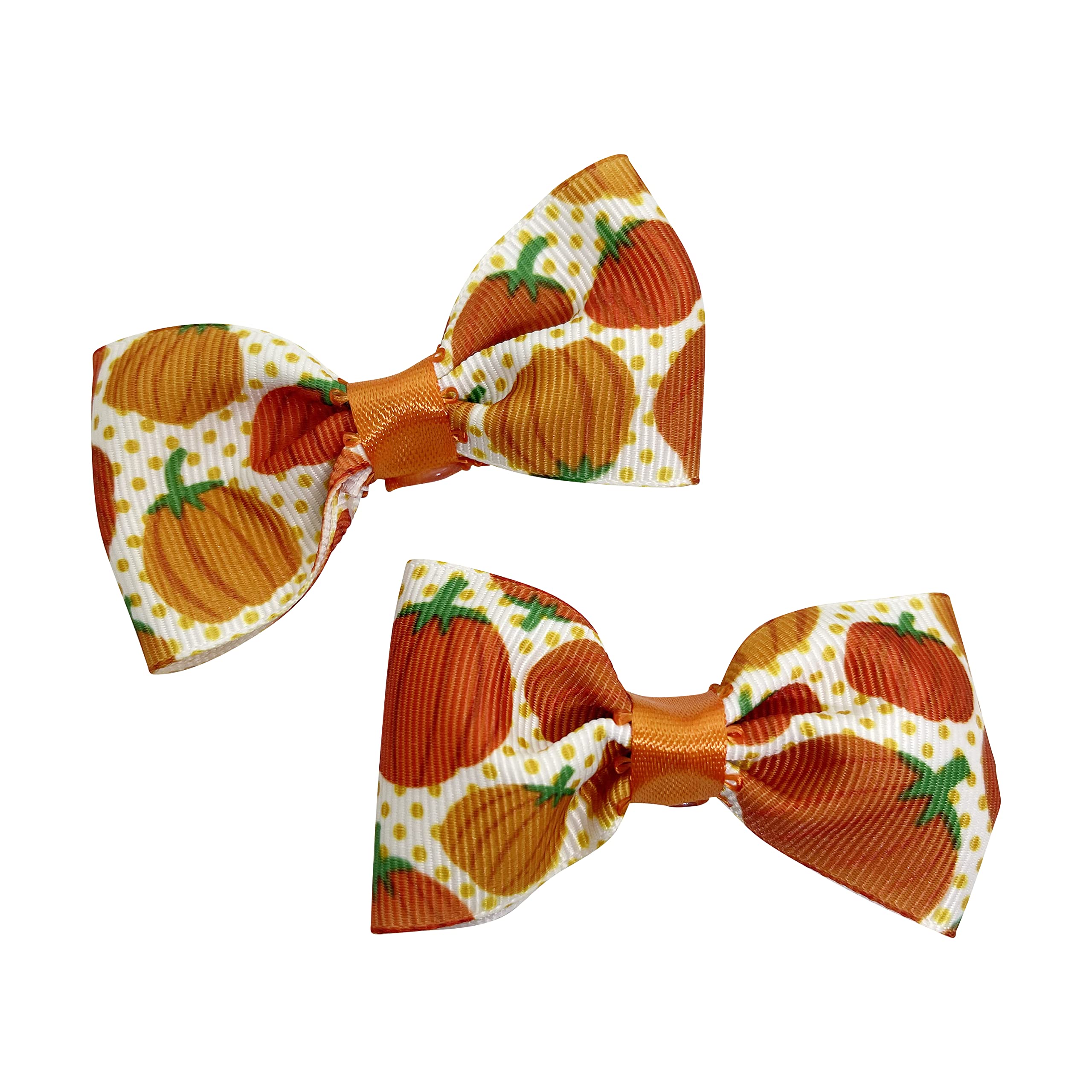 Halloween Pumpkin Hair Bows for Girls - Fall Thanksgiving Accessories for Toddlers & Kids
