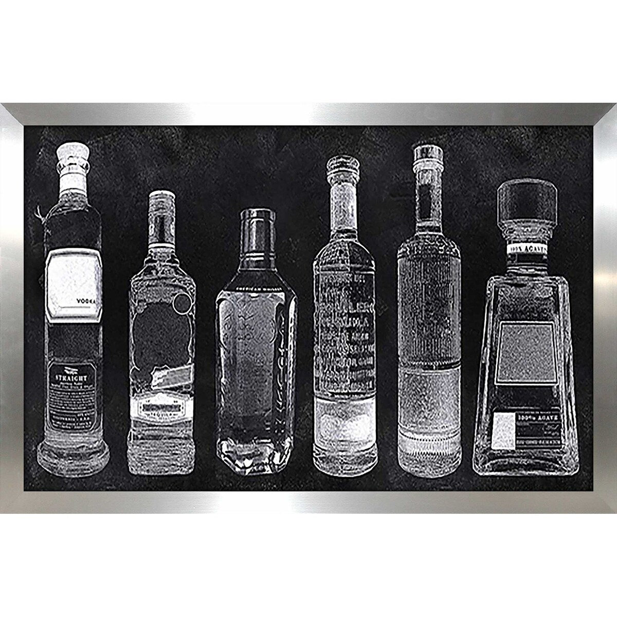 Stylish Bar Cart Print on Acrylic - Modern Home Bar Decor for Living Room, Kitchen, or Office