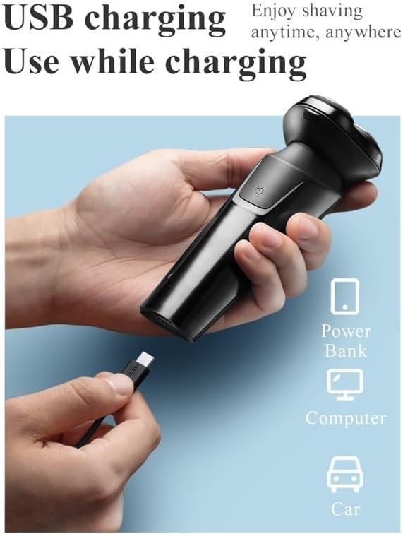 Best Electric Shavers for Bald Men - IPX7 Waterproof Rechargeable Beard Trimmer with Fast Charging - Perfect for Head Shaving, Beard Grooming & Travel Use