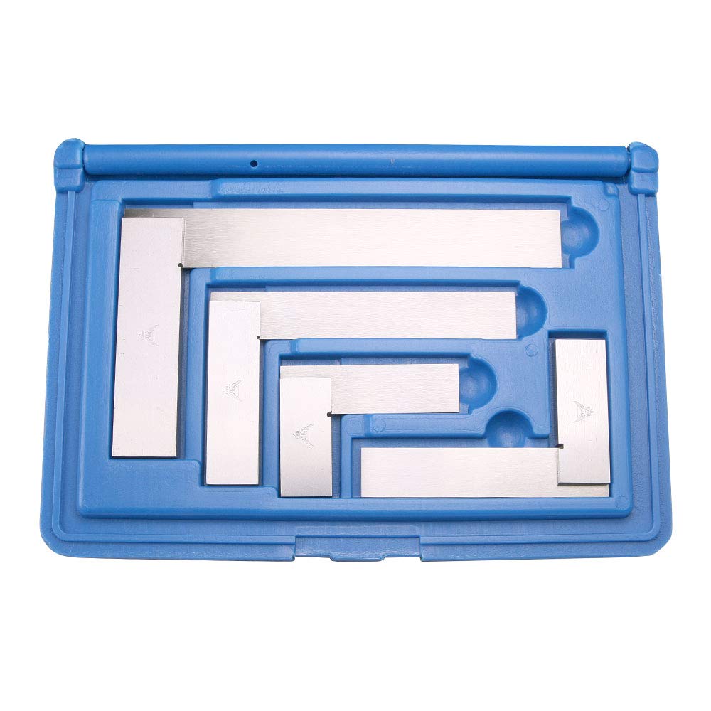 Precision Machinist Squares Set - 4-Piece High Accuracy Metal Engineering Tools for Woodworking, Metalworking & DIY Projects | PEC Brand