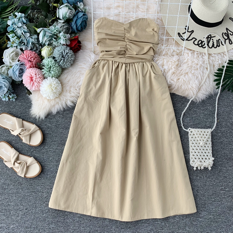 Sexy Strapless High Waist Summer Dress for Women - Elegant Bodycon Party Cocktail Dress for Night Out, Beach Vacation & Date Night
