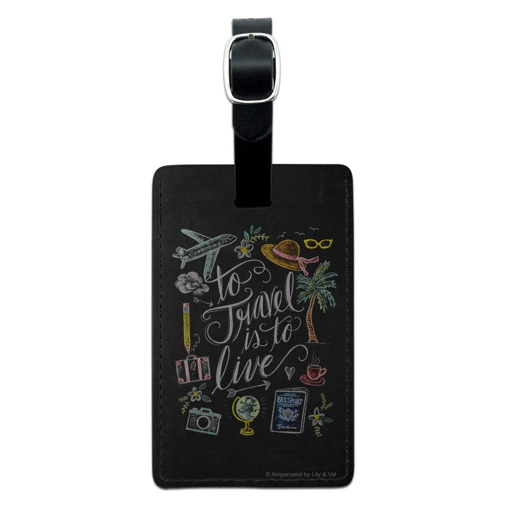 Premium Rectangle Leather Luggage Tag for Suitcases & Carry-Ons - Personalized Travel ID Card Holder | Perfect for Business Trips, Vacations & Airport Security