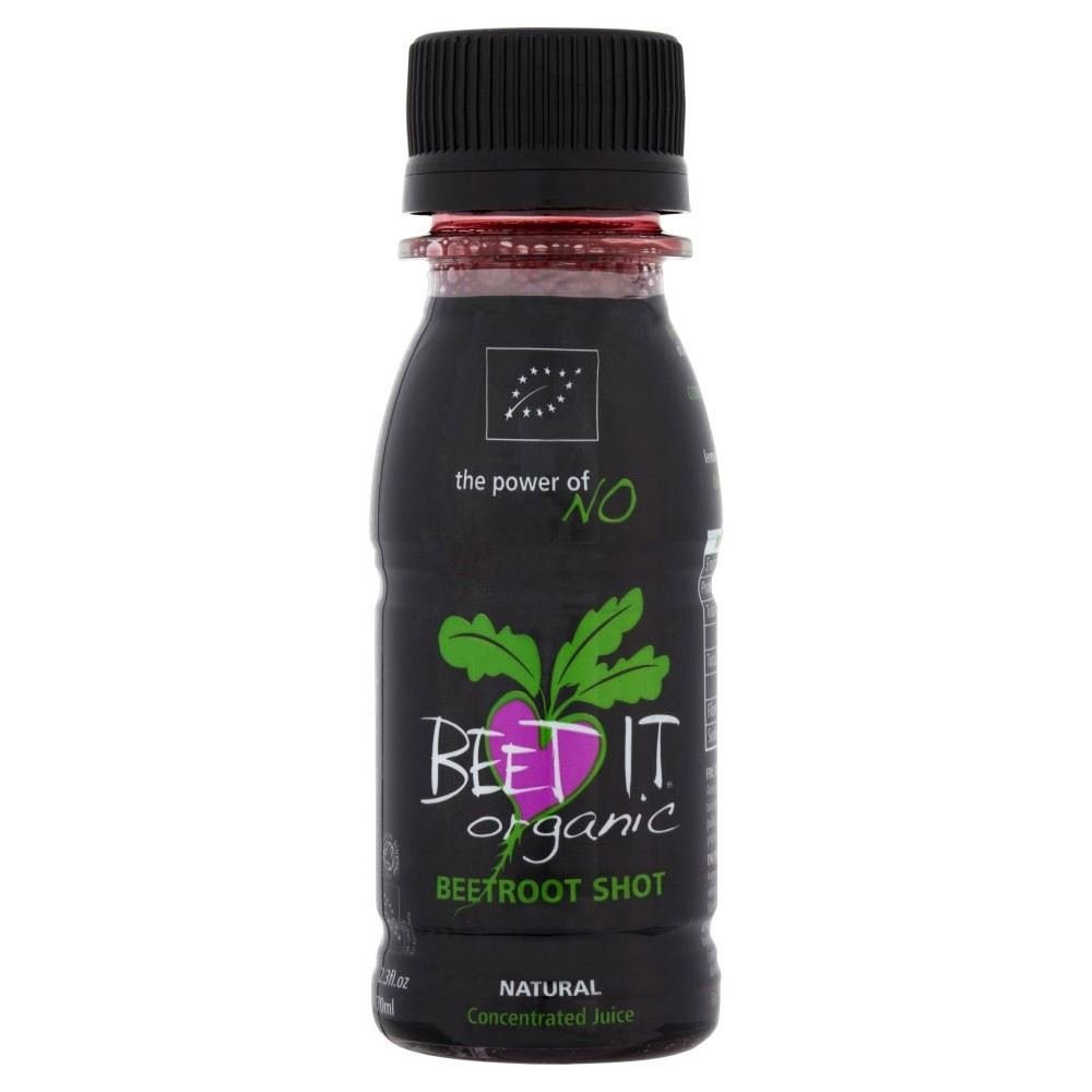Beet It James White Stamina Shot 70ml - Organic Beetroot Juice Energy Booster for Athletes & Fitness - Pre-Workout & Endurance Supplement