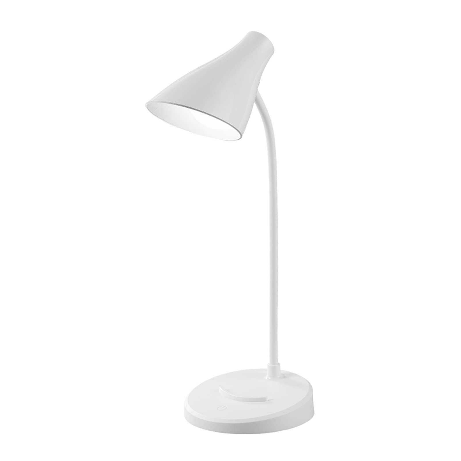 WUBZSHI USB Rechargeable LED Desk Lamp - Portable Folding Table Light with Touch Dimming, Eye Protection for Office, Study, Reading & Bedroom (White) - Perfect for Home, Dorm & Workspace Lighting