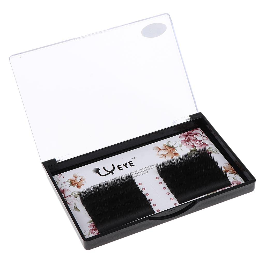 LOSA 1 Box Long Natural C Curly Individual False Eyelash Extensions - 9mm Fluttery Lashes for Volume & Length | Perfect for Daily Wear, Special Occasions & Professional Makeup Artists
