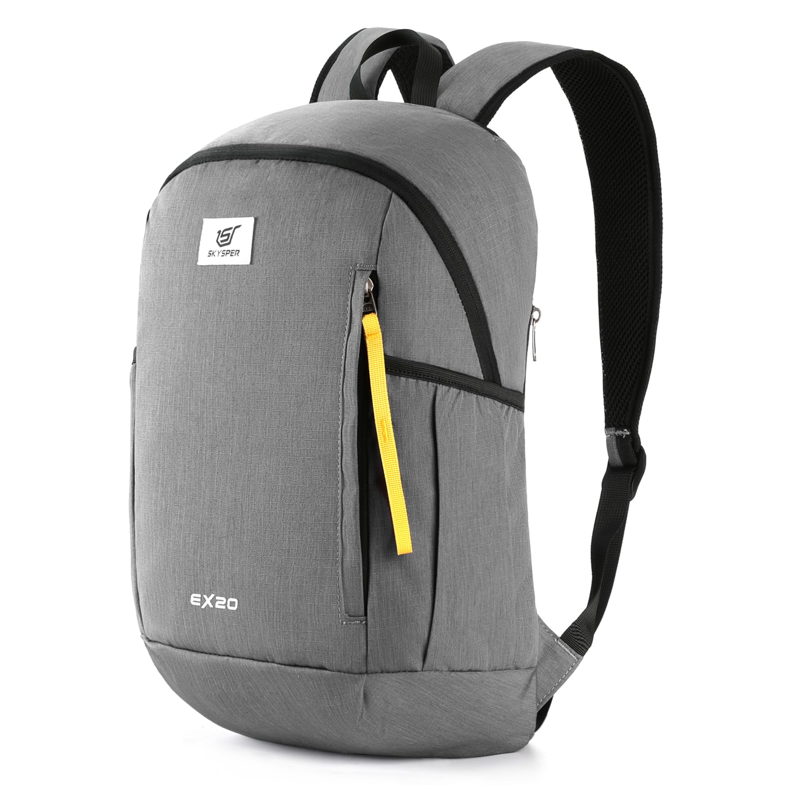SKYSPER 20L Lightweight Hiking Backpack - Compact Travel Daypack for Women & Men, Water-Resistant Grey Outdoor Backpack for Camping, School, Work Commute