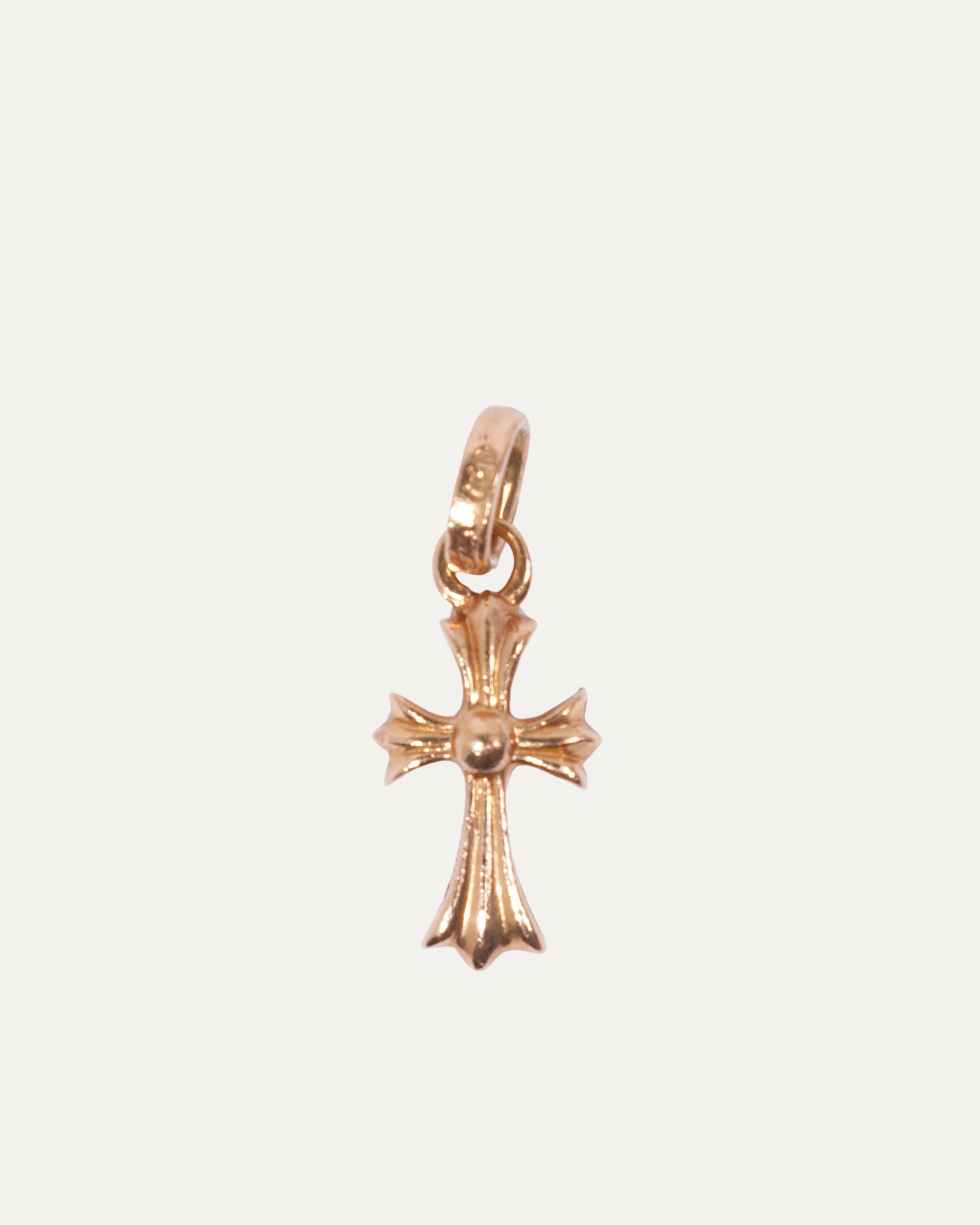 22K Gold Baby Fat Blue Sapphire Cross Charm Pendant - Elegant Jewelry for Women, Gift for Baptism, First Communion & Special Occasions