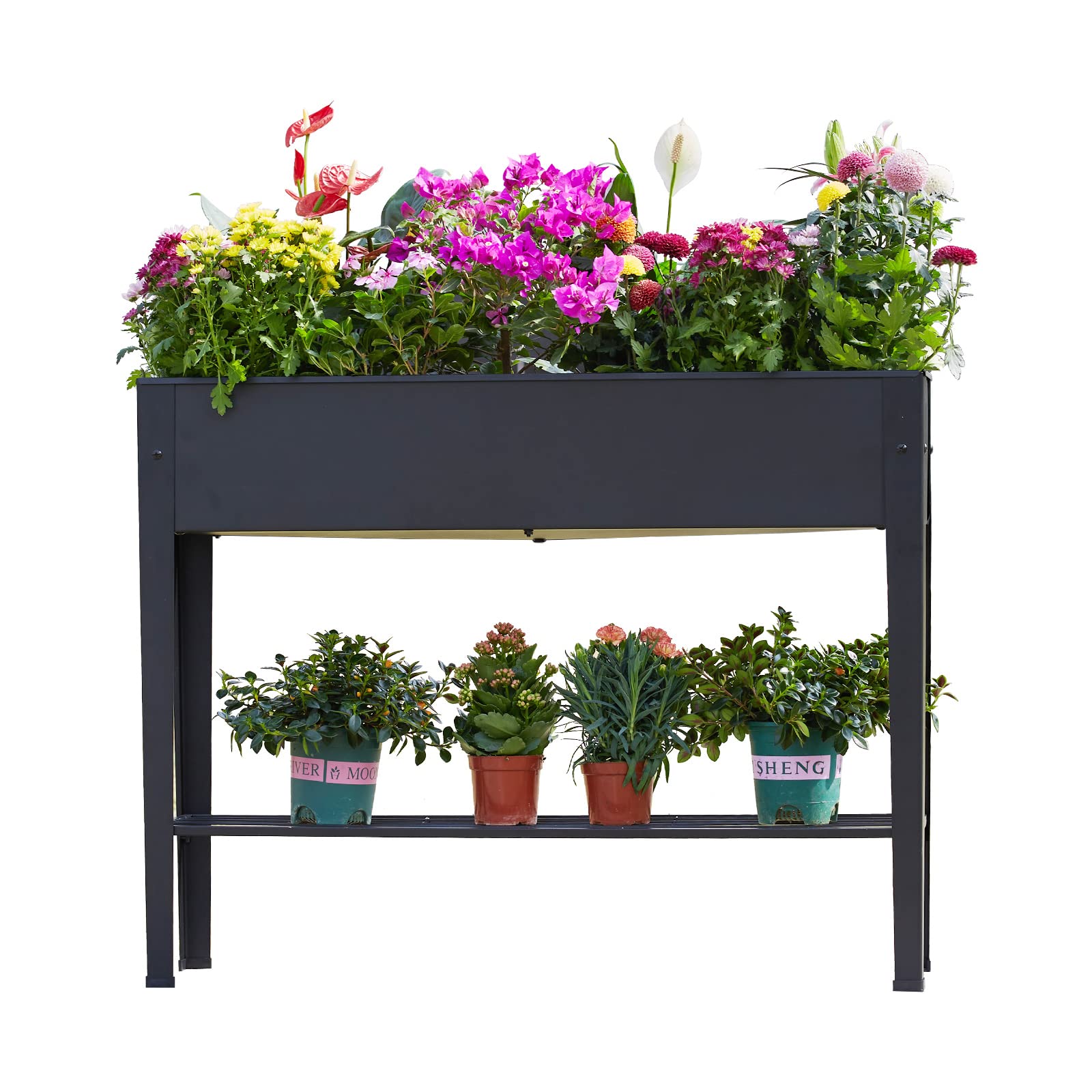 Metal Raised Garden Bed - Large Elevated Planter Box for Vegetables, Flowers & Herbs | Outdoor Patio Gardening Solution