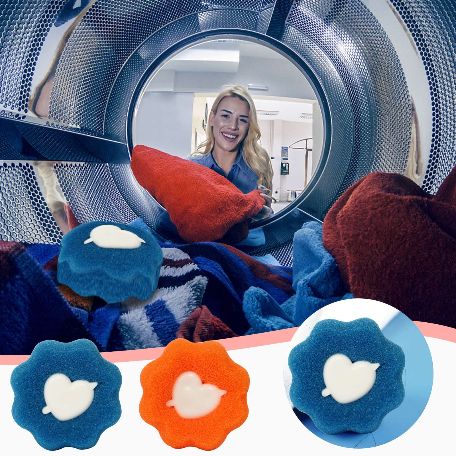 Reusable Hair Remover Ball for Laundry - Anti-Winding Clothes Hair Catcher & Lint Adsorption Tool | Perfect for Pet Hair Removal, Sweater Fuzz, and Laundry Lint Cleaning