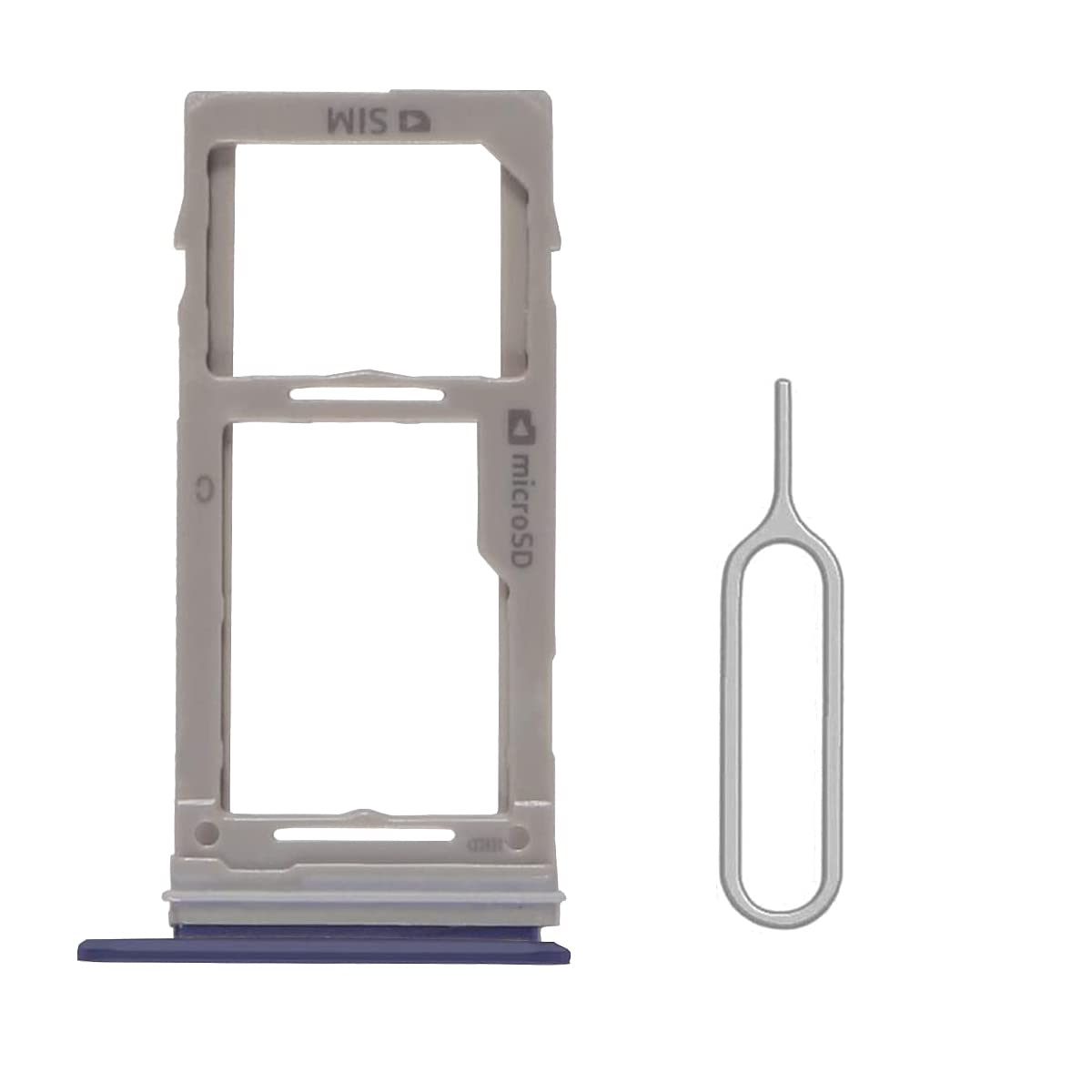 Samsung Galaxy S10/S10+ SIM Card Tray Holder Replacement with Blue Waterproof Rubber Ring & Eject Pin (Single SIM Version) - Perfect for DIY Phone Repairs & Water Resistance Protection
