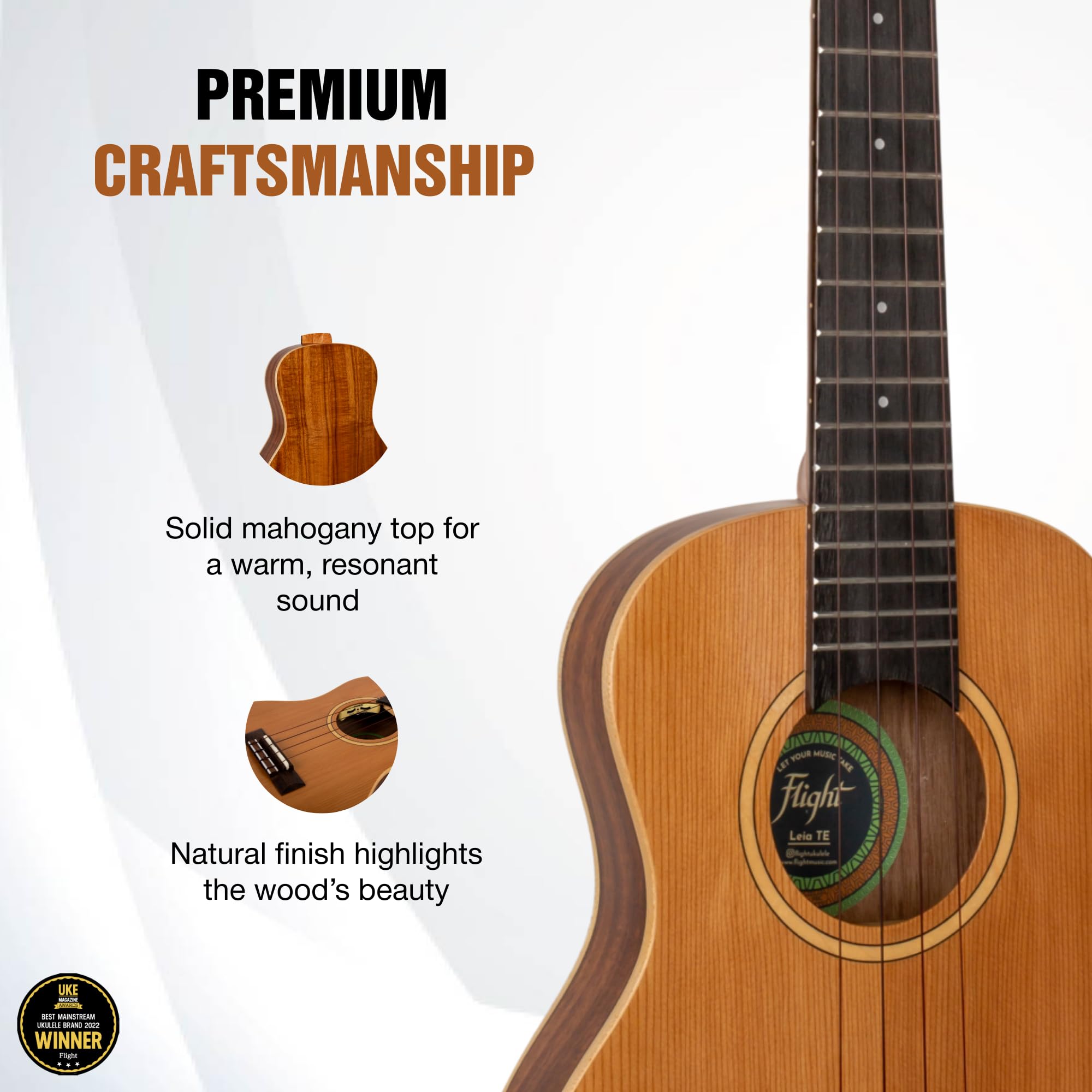 Flight Princess Series 4-String Concert Ukulele (Antonia C) - Perfect for Beginners, Travel & Beach Music - Ideal for Gifts, Performances & Music Lovers