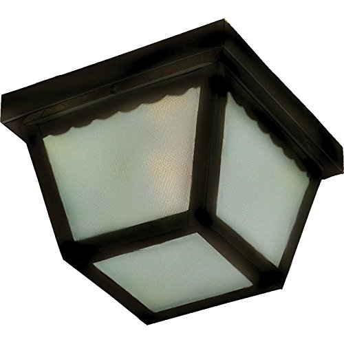 Maxim Lighting 6204FTBK 2-Light Black Ceiling Fixture - 150W Outdoor Wall Light with 2700K Warm White - Perfect for Patio, Porch, and Garden Lighting