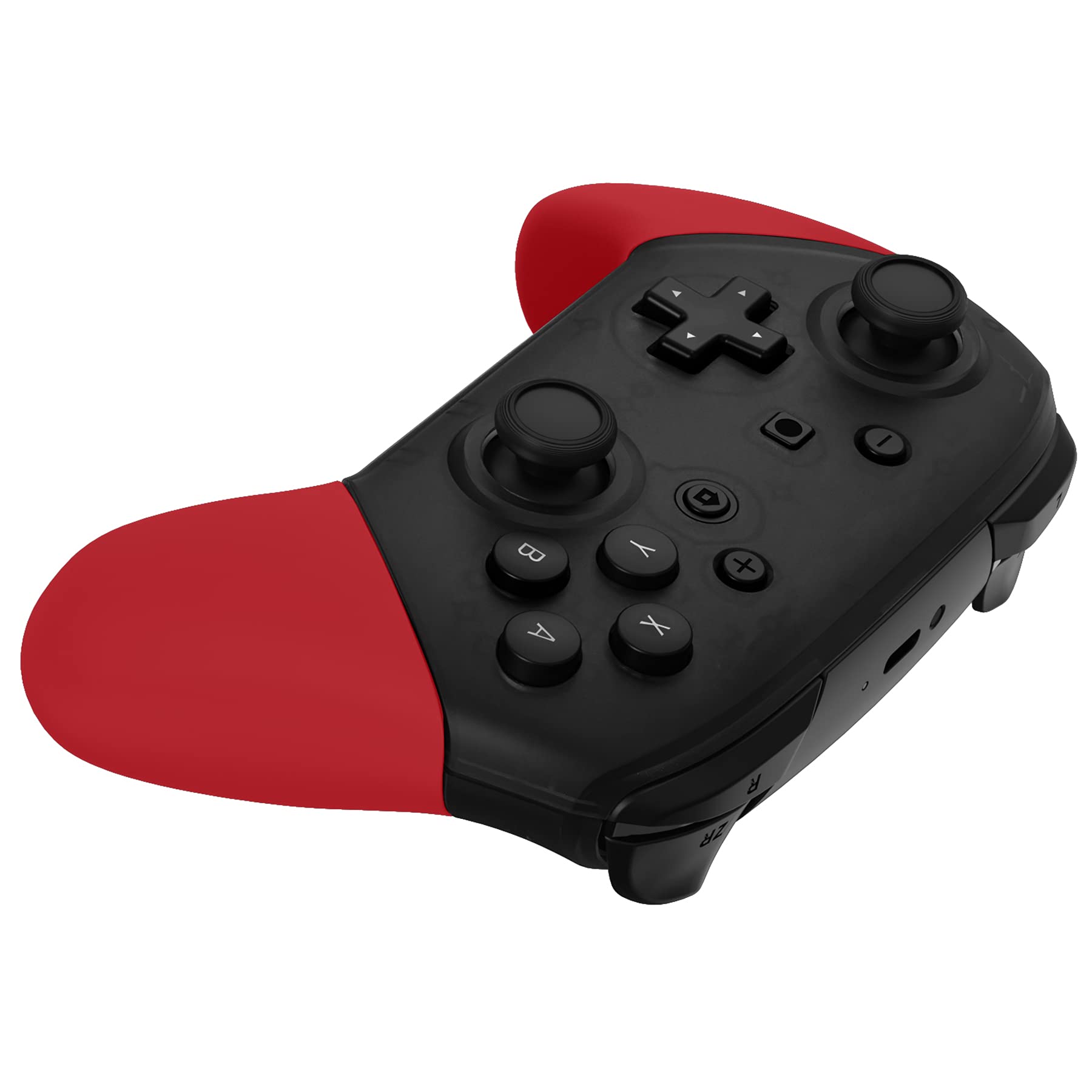 eXtremeRate Passion Red Soft Touch Replacement Handle Grips for Nintendo Switch Pro Controller - DIY Hand Grip Shell (Controller Not Included) | Perfect for Gaming, Comfort & Customization