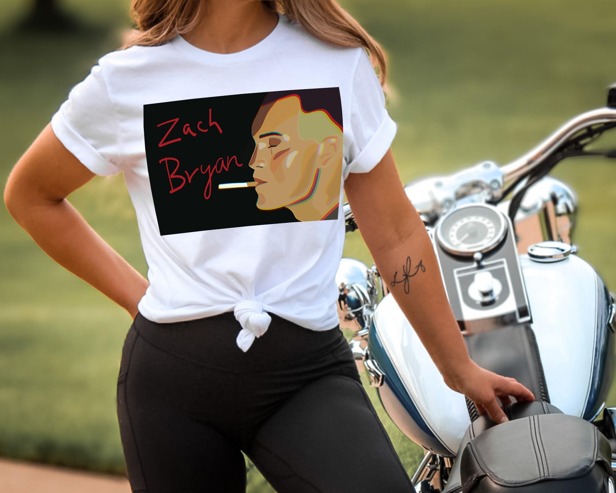 Zach Fan T-Shirt Bryan Shirt White - Comfortable Cotton Graphic Tee for Men - Perfect for Casual Wear, Fan Events & Everyday Outfits