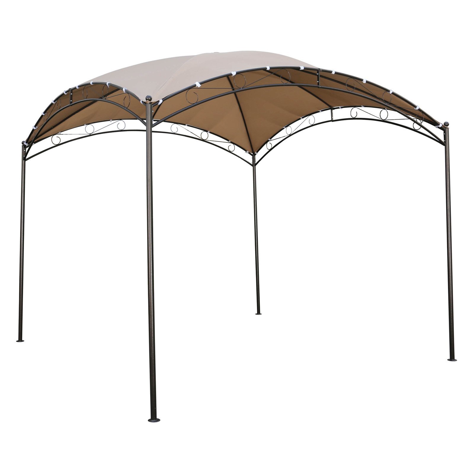 10ft Square Dome Top Gazebo - Outdoor Patio Canopy with Mosquito Netting for Garden, Backyard, and Poolside Relaxation | International Caravan Furniture