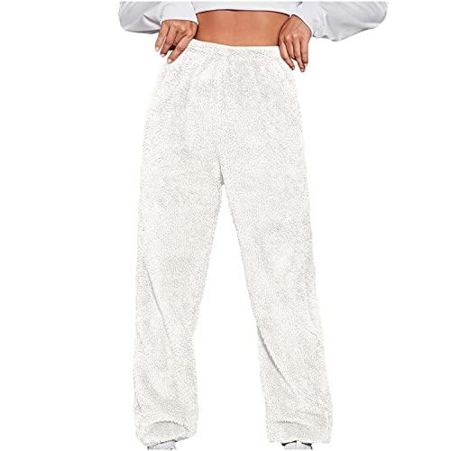 Women's Winter Cozy Lounge Pants - Soft Plush Fleece Pajama Pants with Sherpa Lining, Warm Fluffy Sleepwear & Comfy Sweatpants for Women - Perfect for Lounging, Sleeping & Cold Weather Comfort