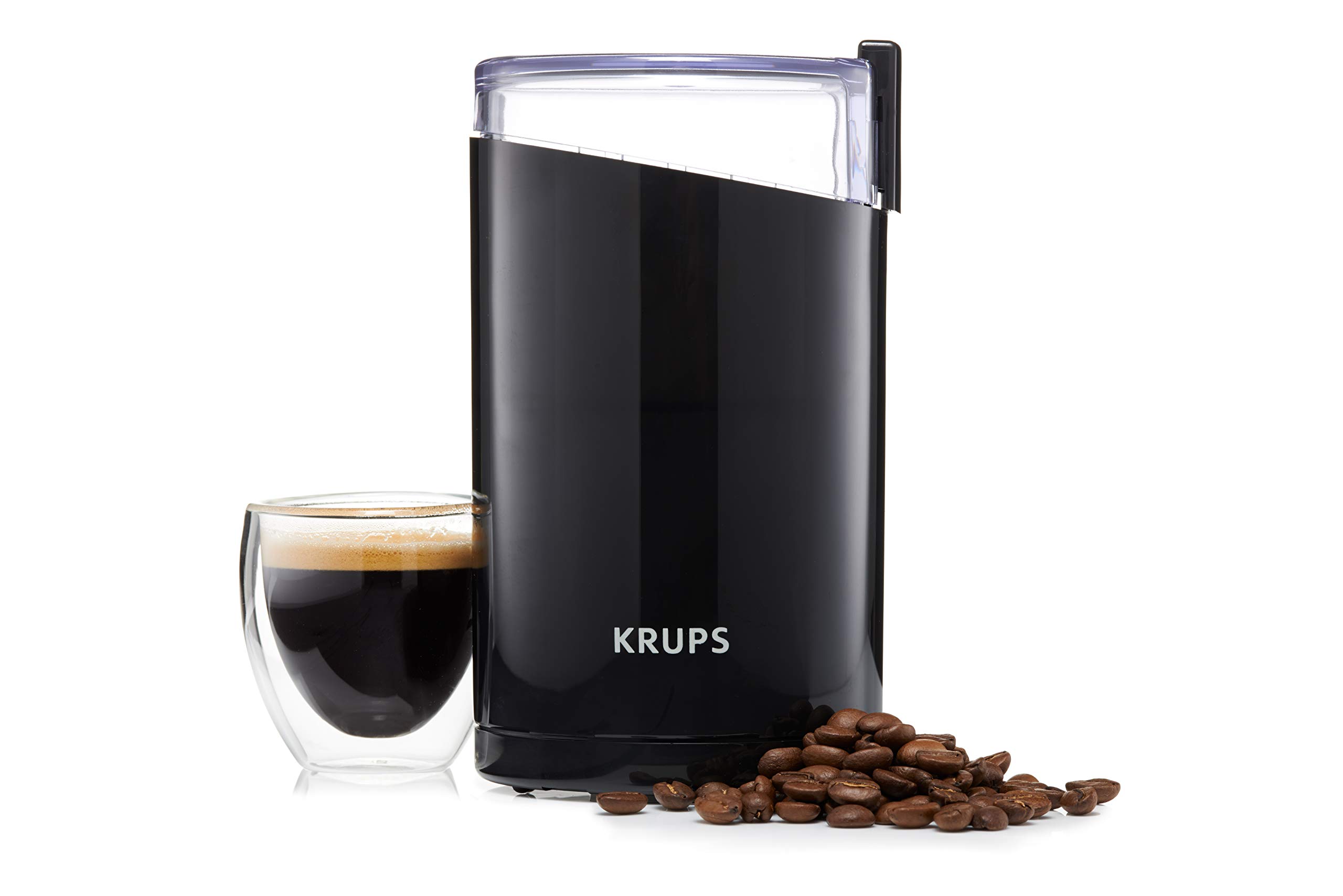 Krups One-Touch Stainless Steel Coffee and Spice Grinder - 12 Cup Capacity, 200W Powerful Motor for Coffee Beans, Spices & Dry Herbs - Easy One-Touch Operation - Perfect for Home Kitchens & Coffee Shops