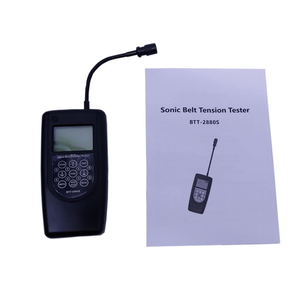 BTT-2880S Digital Sonic Belt Tension Tester 10-680Hz - Portable Belt Tension Gauge for Industrial Maintenance, Automotive Timing Belts, and Conveyor Systems