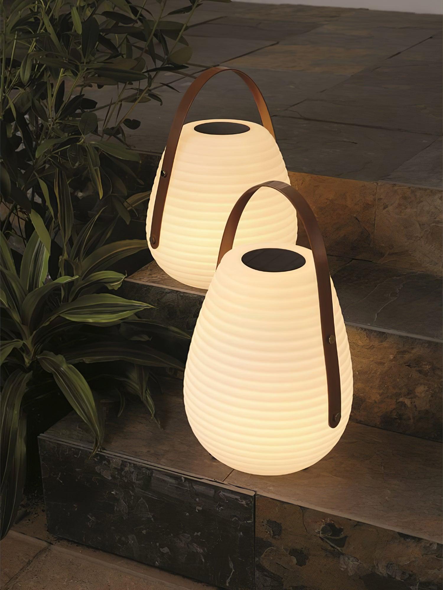 Beehive Lantern Outdoor Solar Light - Waterproof Hanging Garden Decoration for Patio, Yard, and Camping