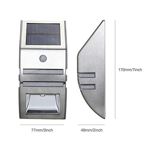 Fengyan Solar LED Landscape Lights with PIR Motion Sensor - Outdoor Solar Garden Lights for Yard, Pathway, Wall, Balcony, Porch & Street Security Lighting (White Light) - Perfect for Energy-Efficient Nighttime Illumination and Home Safety