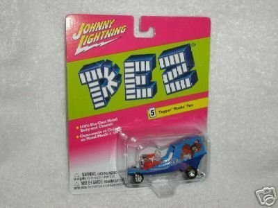 Johnny Lightning PEZ Topper Movin' Van - Collectible Die-Cast Toy Car with PEZ Dispenser - Perfect for Toy Collectors, Gift Giving, and Display
