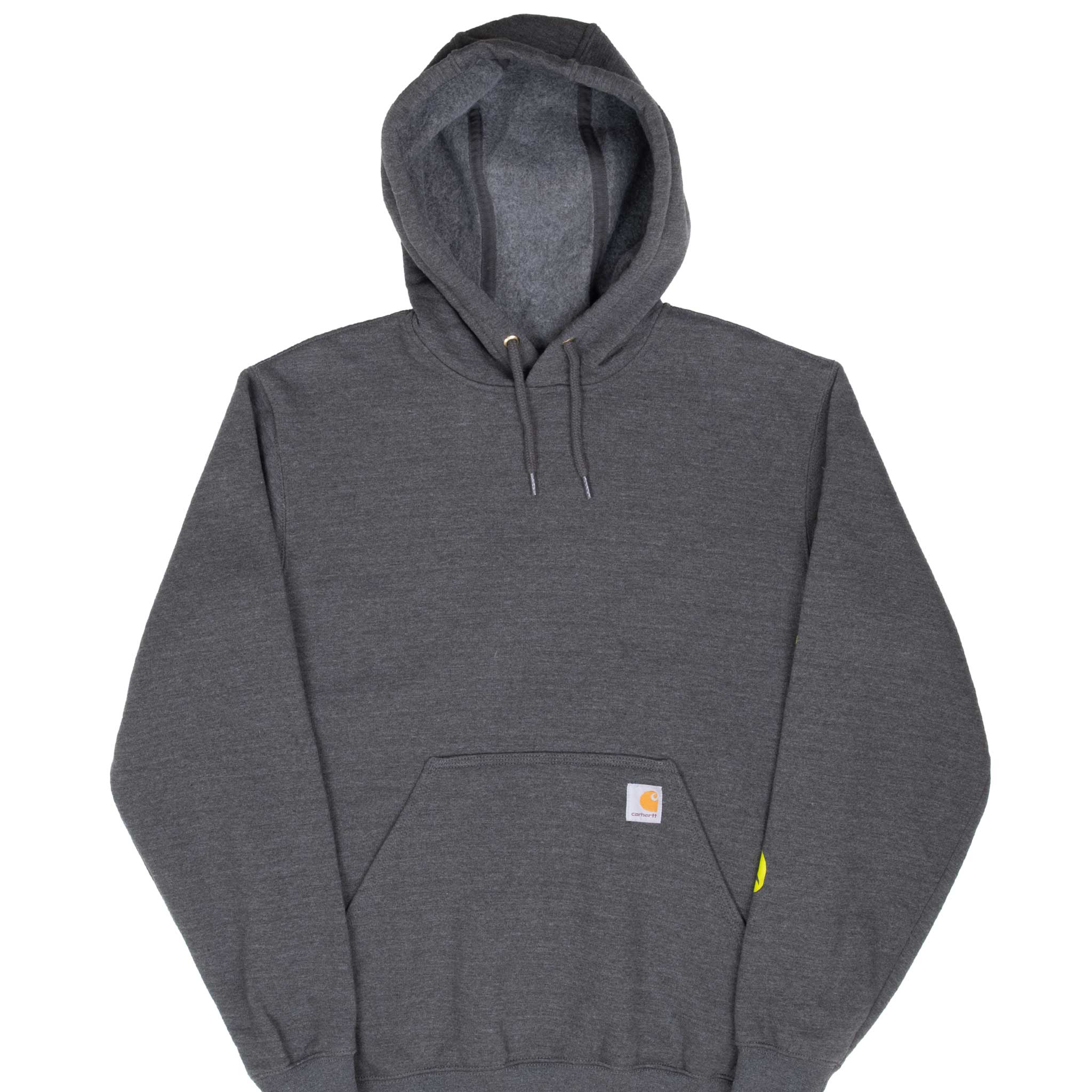 Vintage Carhartt Dark Grey Hoodie Sweatshirt 2000s Small - Men's Heavyweight Pullover for Work & Outdoor Activities