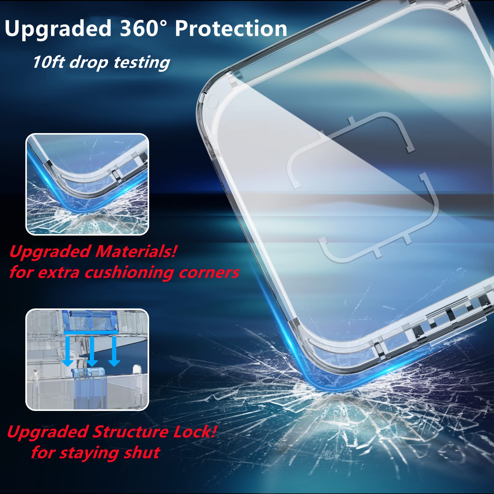 Anti-Lost Clear Protective Case for Square Reader 2nd/1st Gen & Contactless Chip Card Reader - Compatible with 3.5mm Jack & Lightning Connector - Perfect for Retail, Food Trucks & Mobile Payments