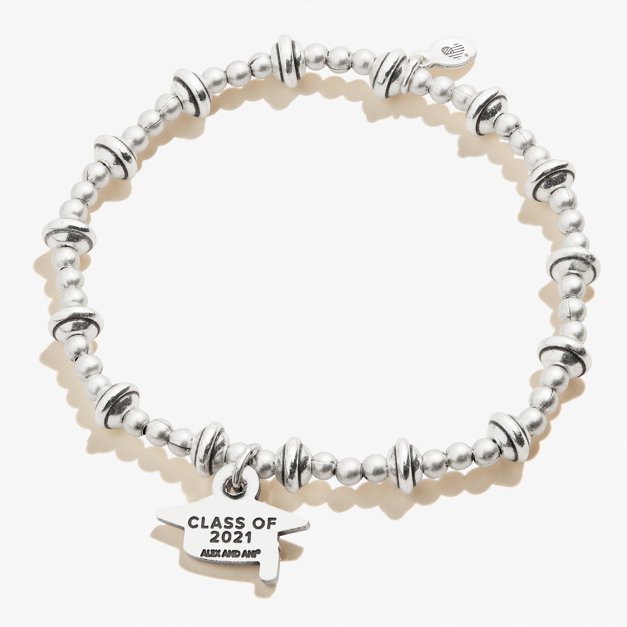 Class of 2021 Graduation Stretch Bracelet - Commemorative Gift for High School & College Graduates - Perfect for Graduation Ceremonies, Parties & Yearbook Photos