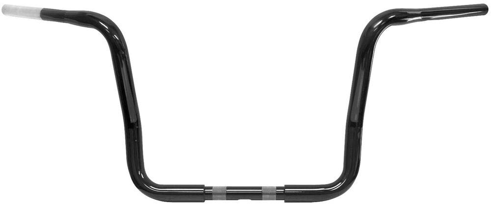 Biker's Choice 1PC Black 400142 1 1/4in. Dresser Style Handlebar 13in. Ape Hanger - Premium Motorcycle Handlebars for Cruiser & Chopper Bikes - Ideal for Custom Bike Builds & Comfortable Riding