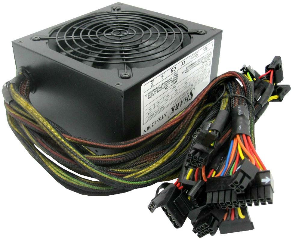 1200W (Peak) 80 Plus Gold Certified ATX Power Supply - Silent Gaming PC Power Supply with 6x SATA & 4x PCIe Connectors, SLI Ready - Perfect for High-End Gaming Rigs, Workstations, and Mining PCs