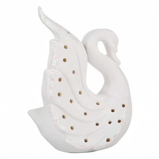 Elegant LED Swan Decoration Lamp - Ceramic Swan Night Light for Kids, Perfect Gift for Study Room, Bedroom & Bookshelf | Romantic & Cozy Ambiance Lighting (XS30103-1)