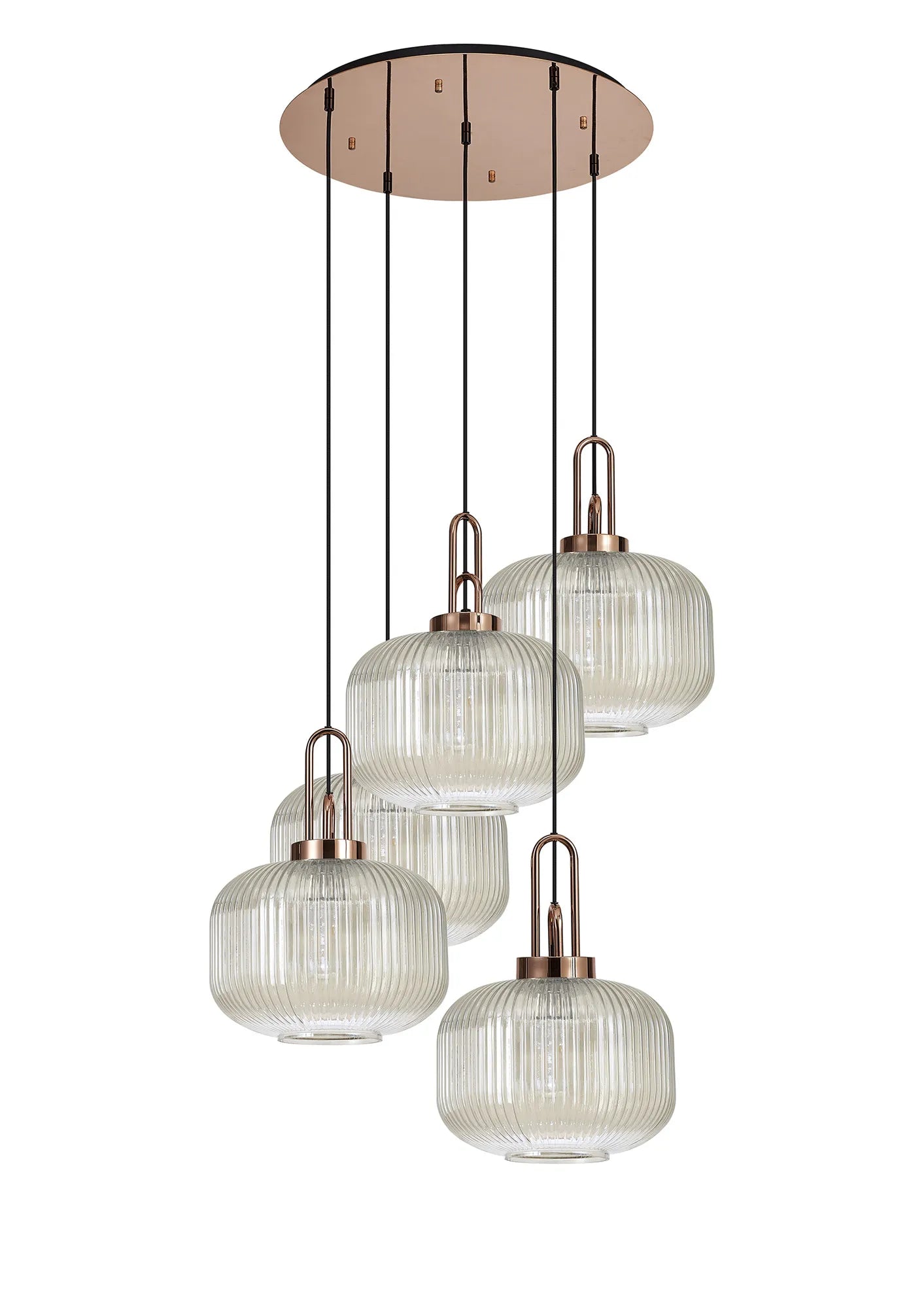 Stylish Cadiz 5-Light Cluster Pendant Light Fixture - Modern Ceiling Lighting for Dining Room, Kitchen & Living Room