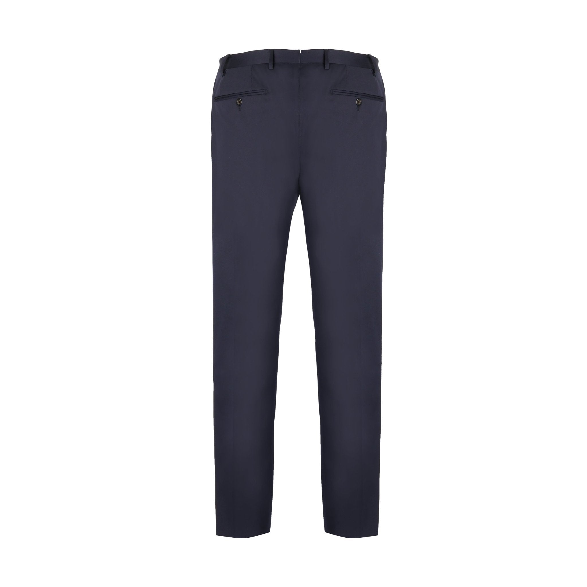Premium CORNELIANI Stretch Wool Trousers for Men - Navy Blue Slim Fit Dress Pants - Comfortable Business & Office Wear for Professional Style