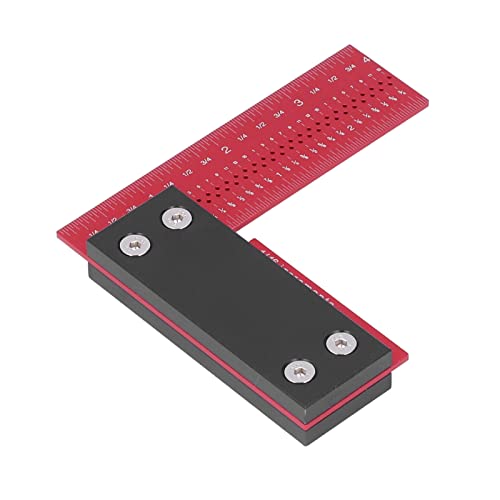 High Precision Aluminum Alloy Woodworking Ruler - 4 Inch Wide Carpenter Square Tool for Accurate Measuring & Marking | Perfect for DIY Projects, Furniture Making & Home Renovations