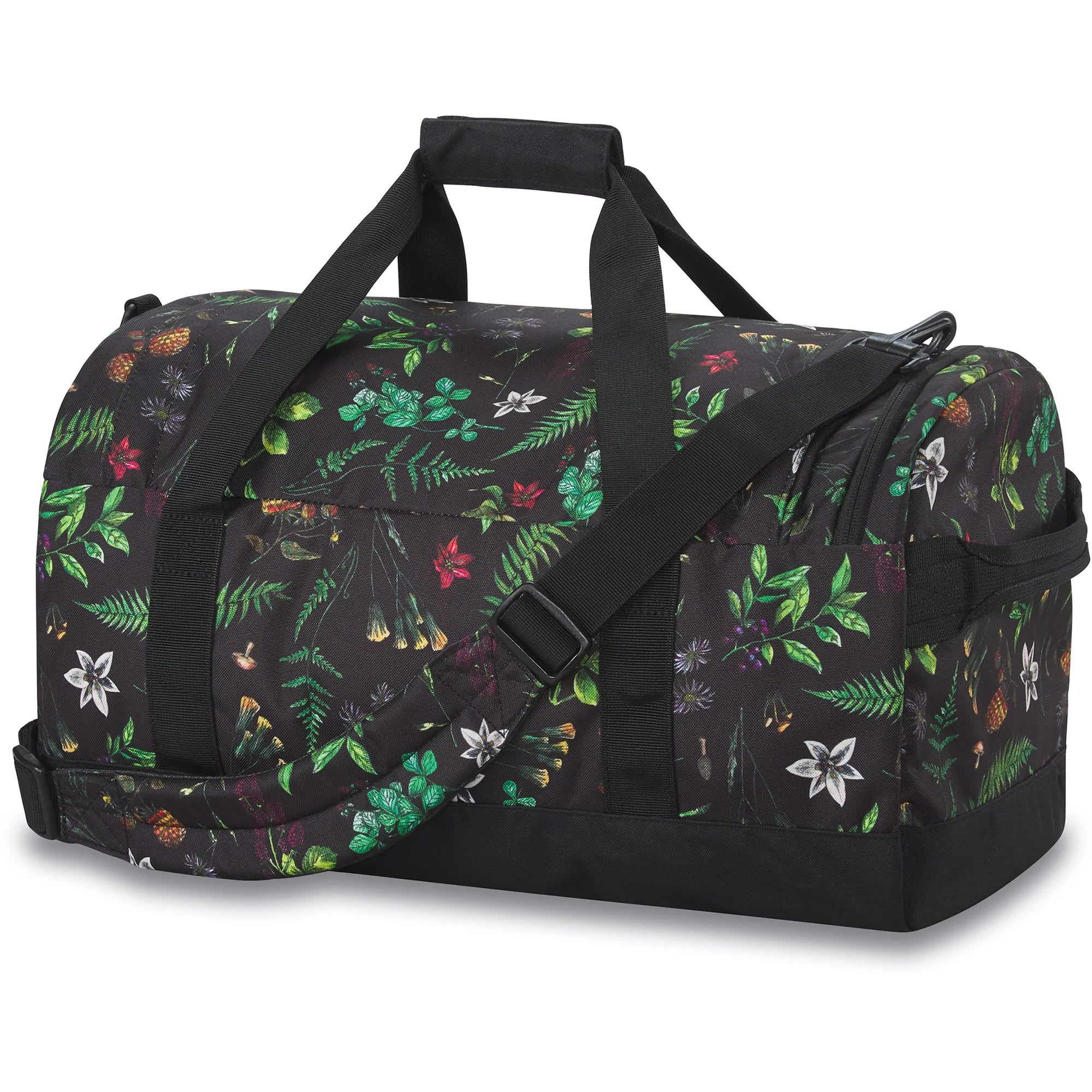 Dakine EQ Duffle 35L Travel Bag - Waterproof Duffel with Shoulder Strap, Woodland Floral Print for Gym, Camping & Weekend Getaways